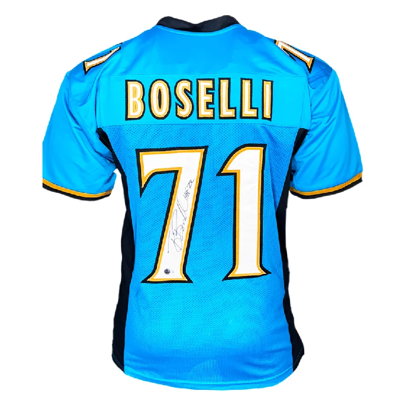 Tony Boselli Signed HOF 22 Inscription Jacksonville Teal Football Jersey (JSA)