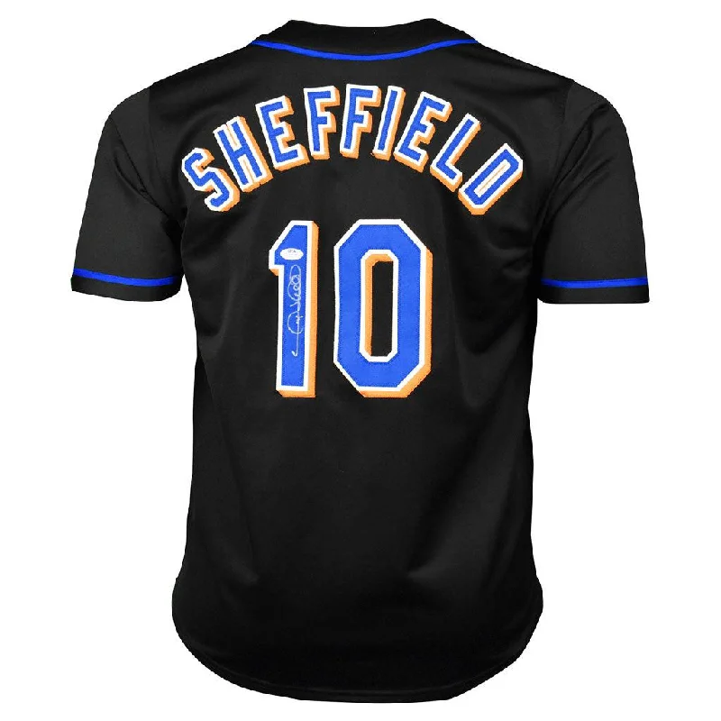 Gary Sheffield Signed New York Black Baseball Jersey (JSA)