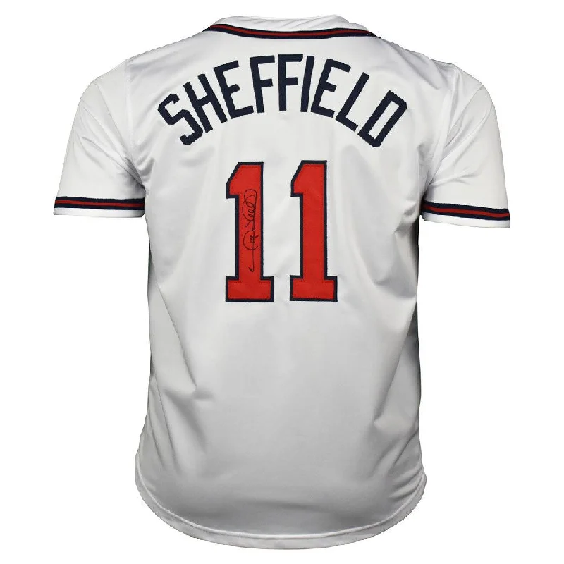 Gary Sheffield Signed Atlanta White Baseball Jersey (JSA)