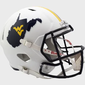 West Virginia Mountaineers Full Size Speed Replica Football Helmet Backyard Brawl- NCAA