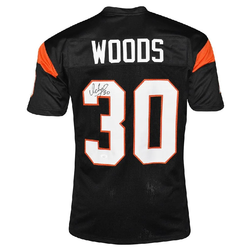 Ickey Woods Signed Cincinnati Pro Black Football Jersey (Beckett)