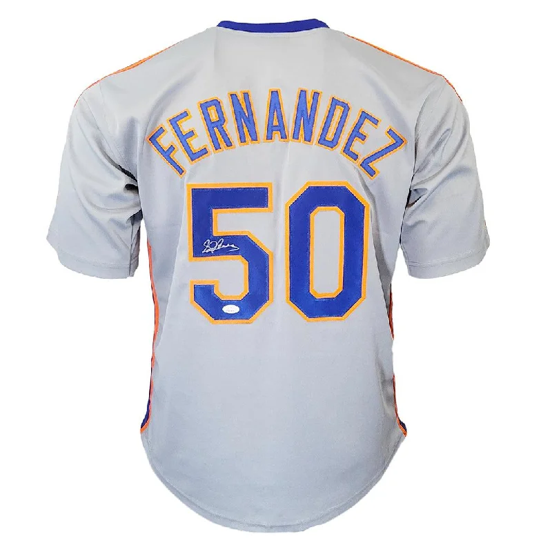 Sid Fernandez Signed New York Grey Baseball Jersey (JSA)