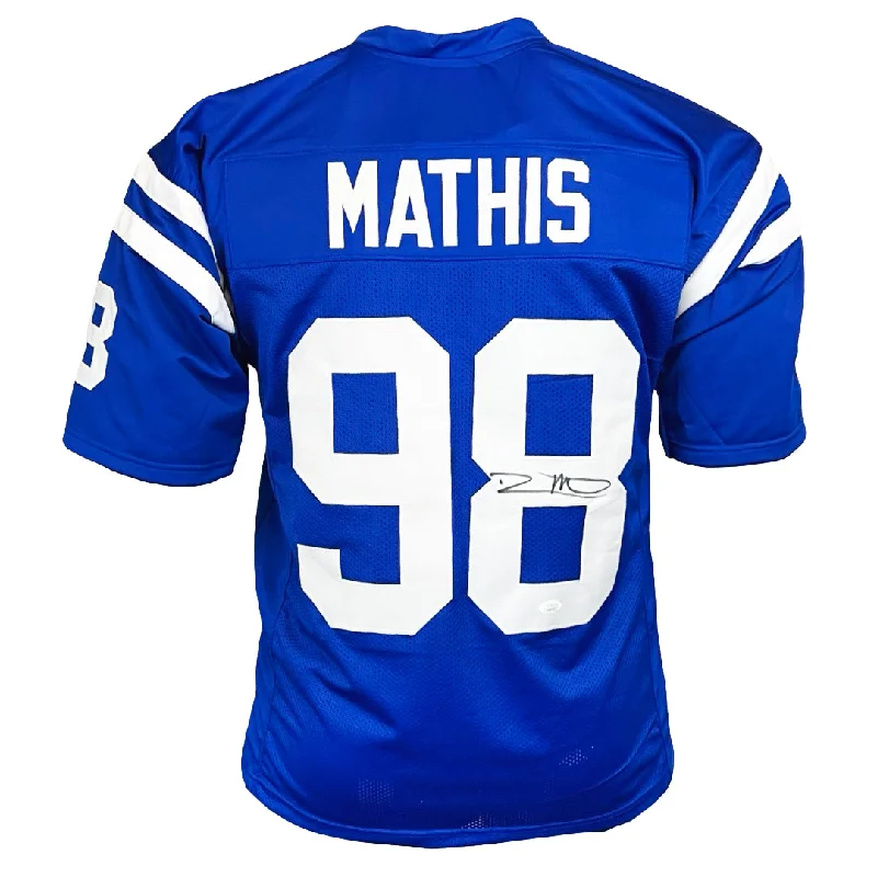 Robert Mathis Signed Indianapolis Pro Blue Football Jersey (JSA)