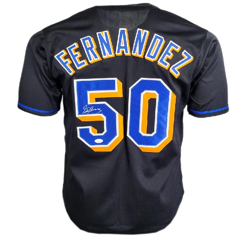 Sid Fernandez Signed New York Alternate Black Baseball Jersey (JSA)