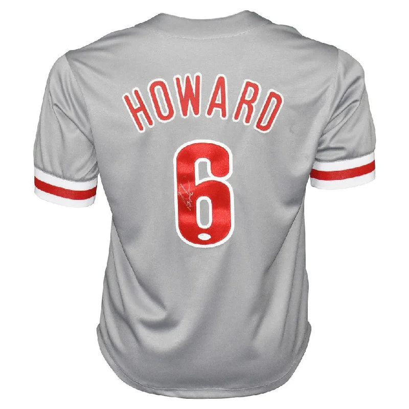 Ryan Howard Signed Philadelphia Grey Baseball Jersey (JSA)