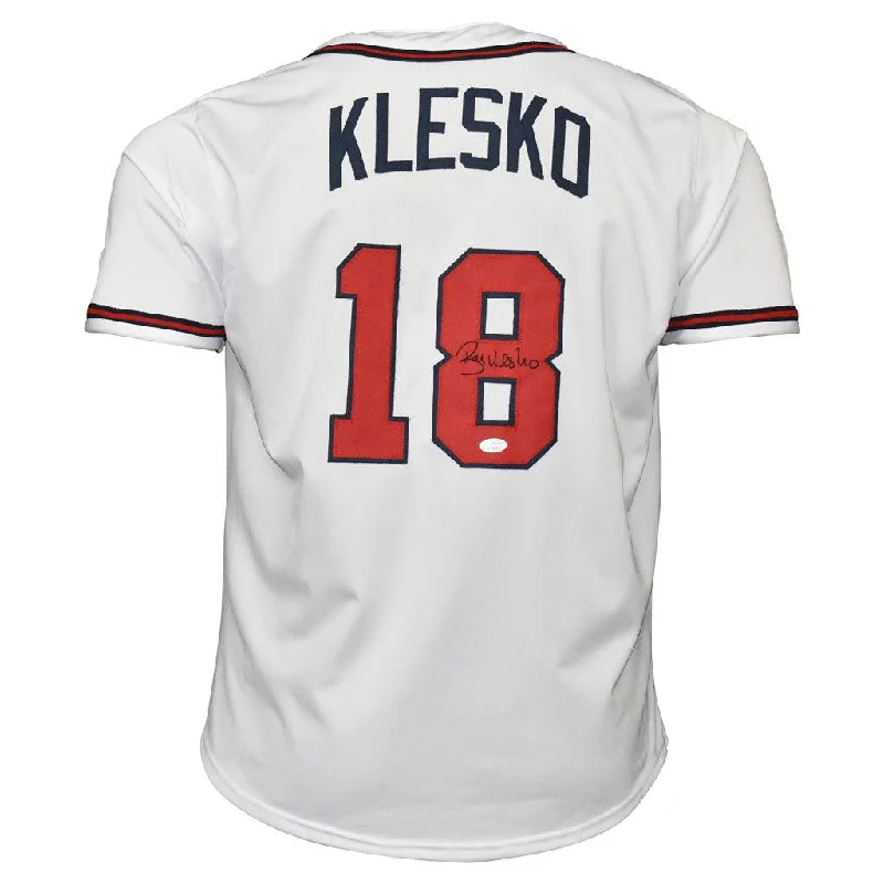 Ryan Klesko Signed Atlanta White Baseball Jersey (JSA)