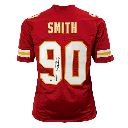 Neil Smith Signed Kansas City Pro Edition Red Football Jersey (JSA)