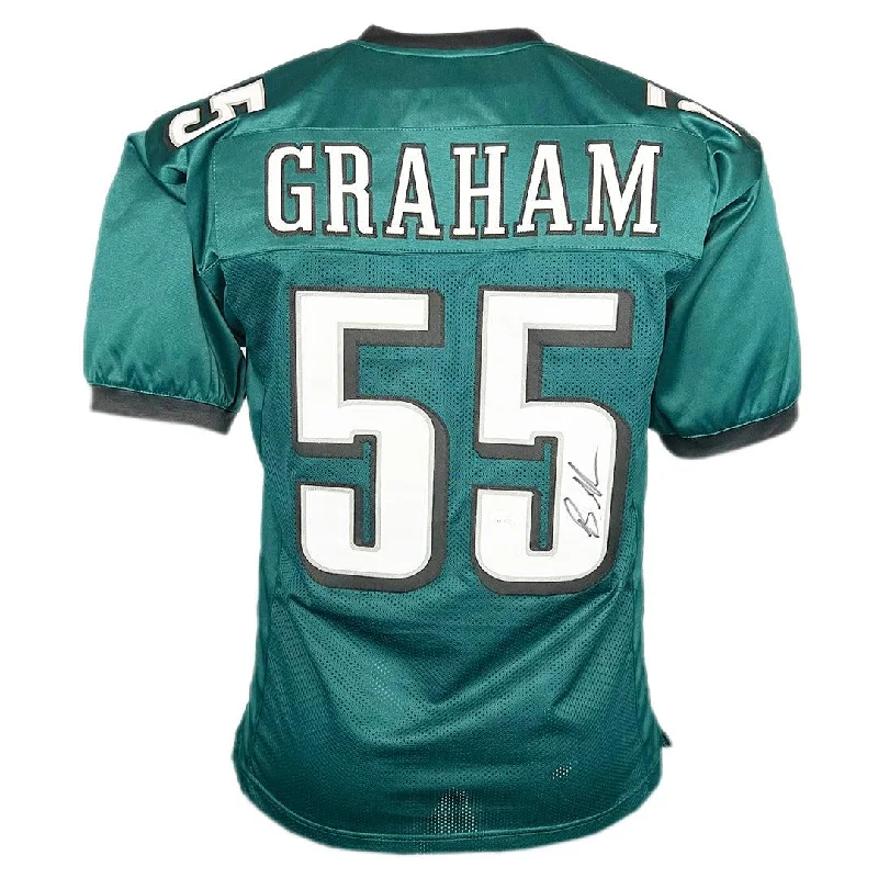 Brandon Graham Signed Philadelphia Green Football Jersey (JSA)