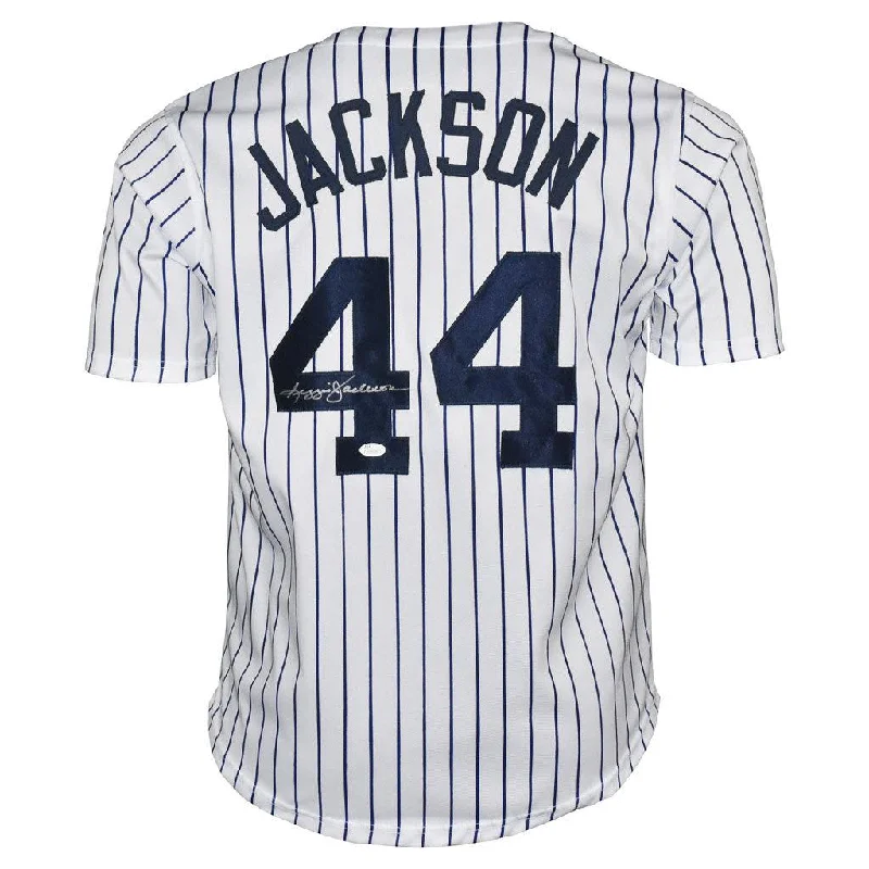 Reggie Jackson Signed New York Pinstripe Baseball Jersey (JSA)