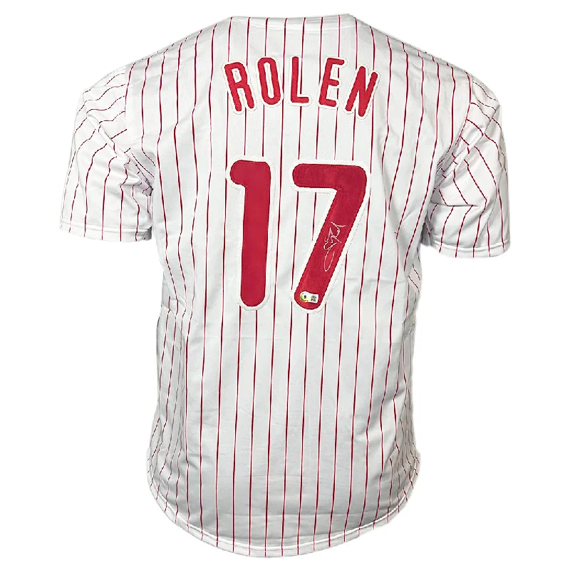 Scott Rolen Signed Philadelphia Pinstripe Baseball Jersey (Beckett)