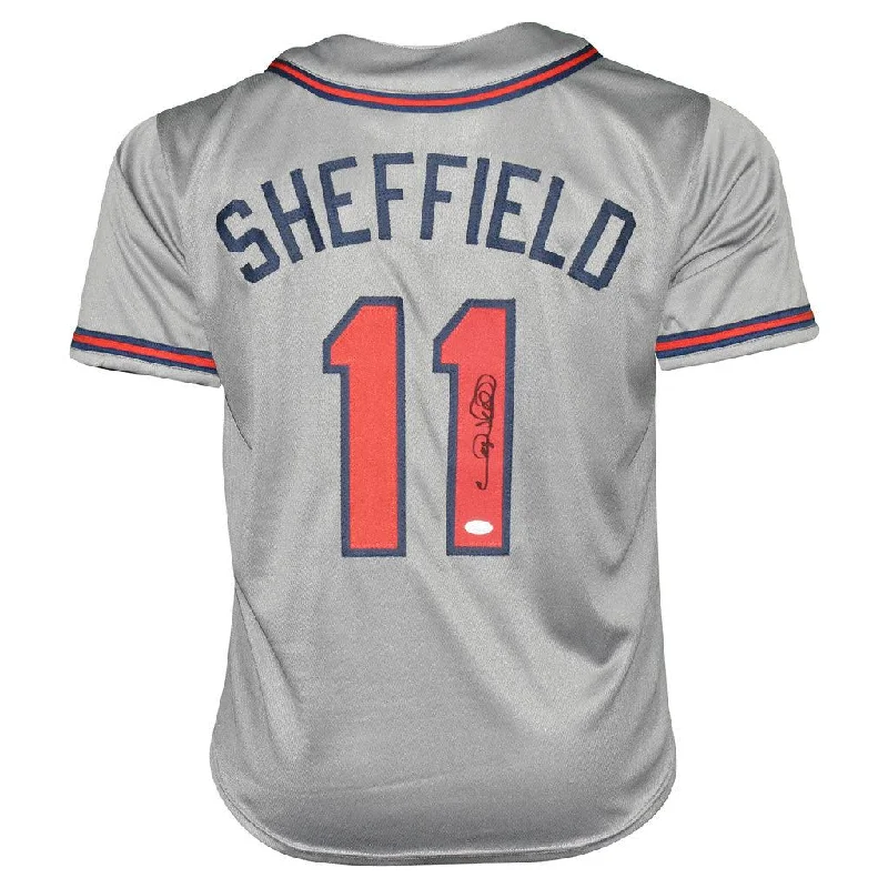 Gary Sheffield Signed Atlanta Grey Baseball Jersey (JSA)