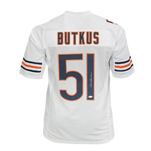 Dick Butkus Signed Chicago White Football Jersey (JSA)