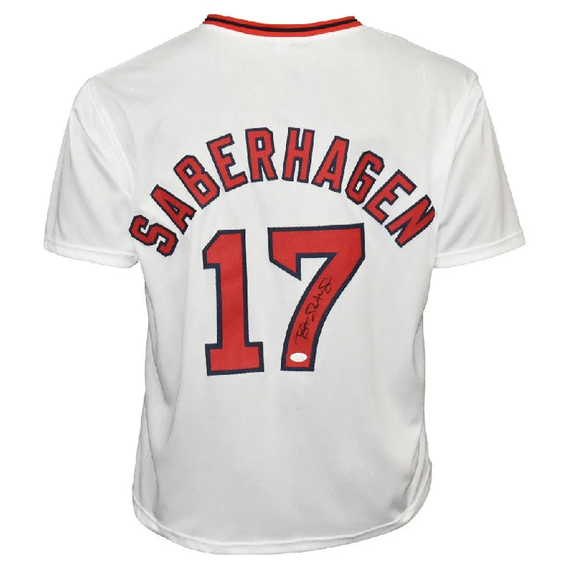 Bret Saberhagen Signed Boston White Baseball Jersey (JSA)