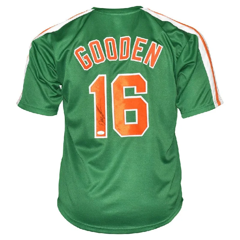 Doc Gooden Signed New York Green Baseball Jersey (JSA)