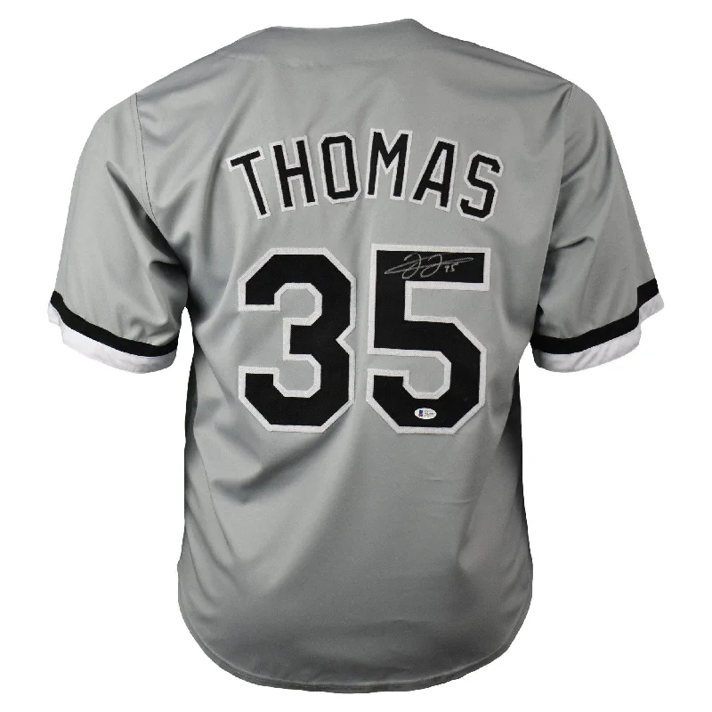 Frank Thomas Signed Chicago Pro Gray Baseball Jersey (JSA)