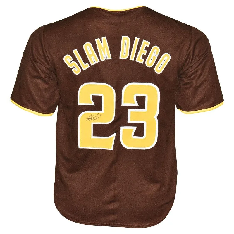 Fernando Tatis Jr Signed San Diego Brown Slam Diego Baseball Jersey (JSA)