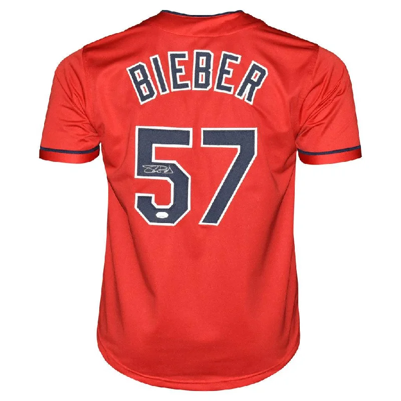 Shane Bieber Signed Cleveland Red Baseball Jersey (JSA)