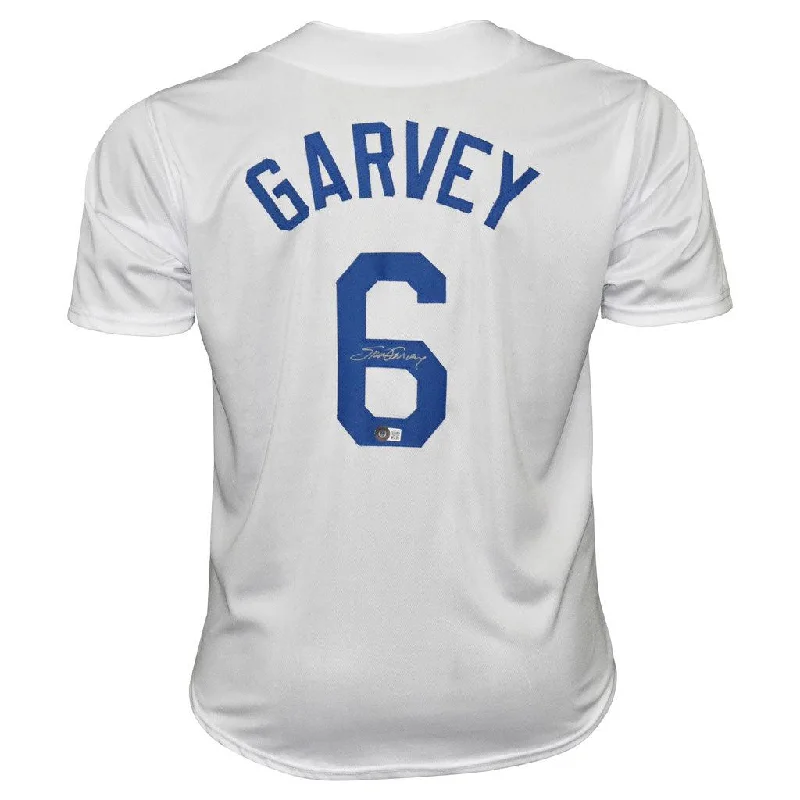 Steve Garvey Signed Los Angeles White Baseball Jersey (JSA)