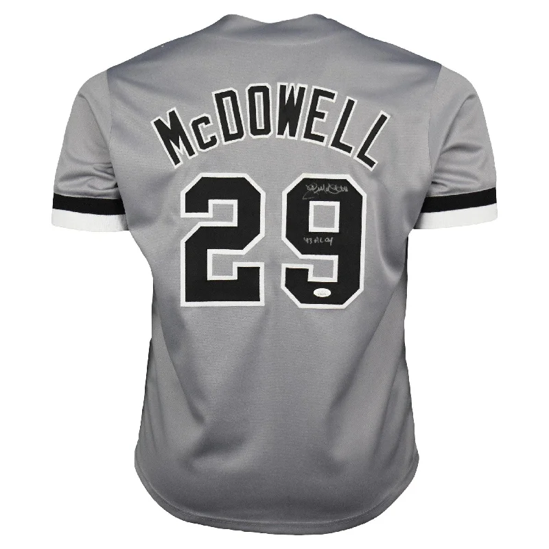 Jack McDowell Signed 93 AL CY Chicago Pro-Edition Gray Baseball Jersey (JSA)