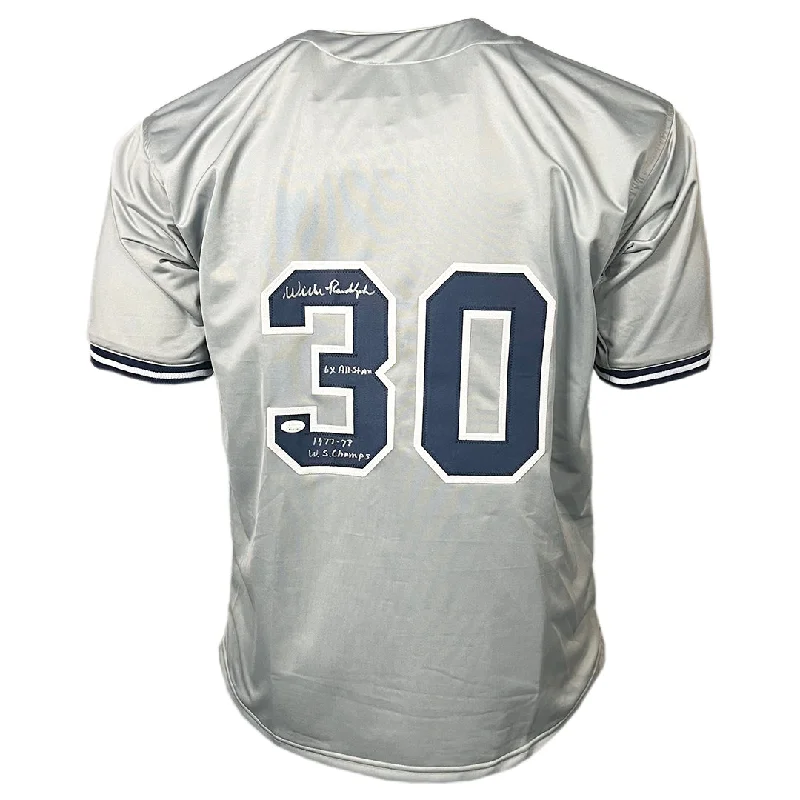 Willie Randolph Signed 6x All Star 77-78 WS Champs Inscription New York Grey Baseball Jersey (JSA)