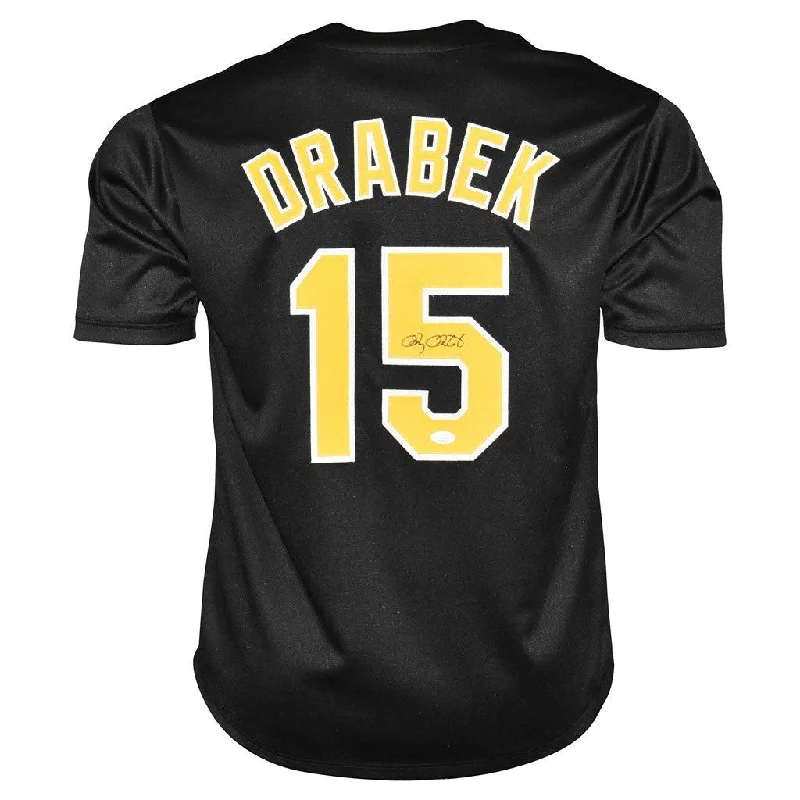 Doug Drabek Signed Pittsburgh Black Baseball Jersey (JSA)