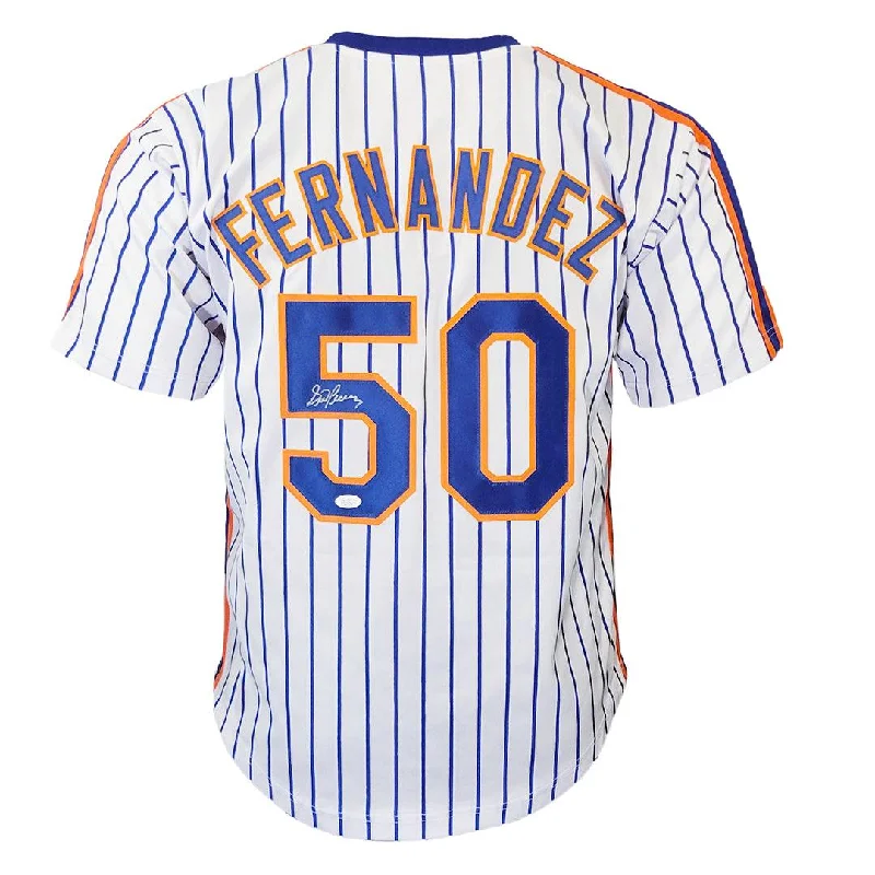 Sid Fernandez Signed New York Pinstripe Baseball Jersey (JSA)