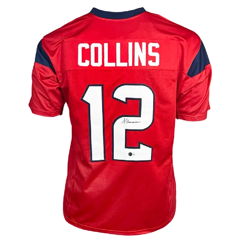 Nico Collins Signed Houston Red Football Jersey (Beckett)