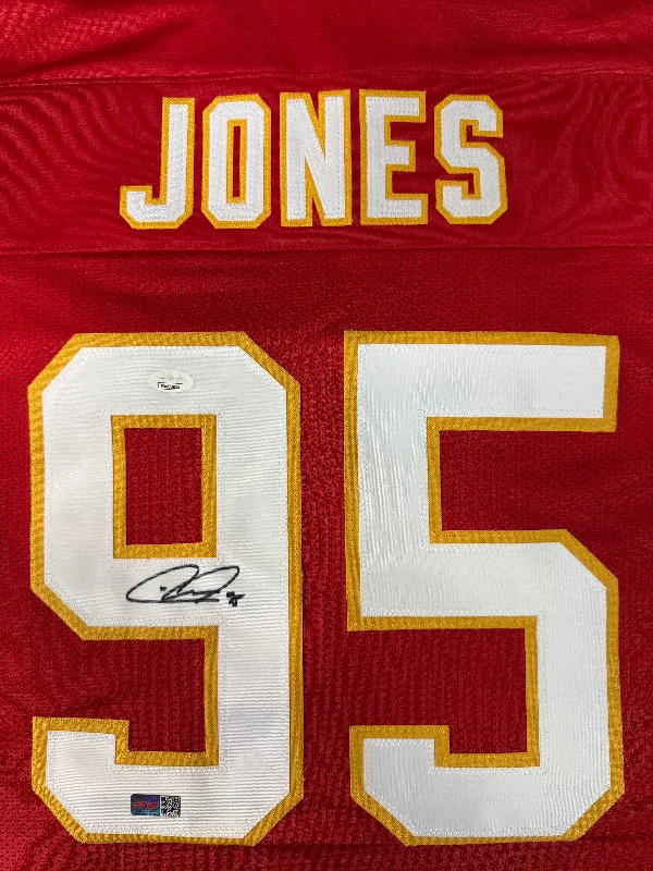 Chris Jones Signed Kansas City Red Football Jersey (JSA)