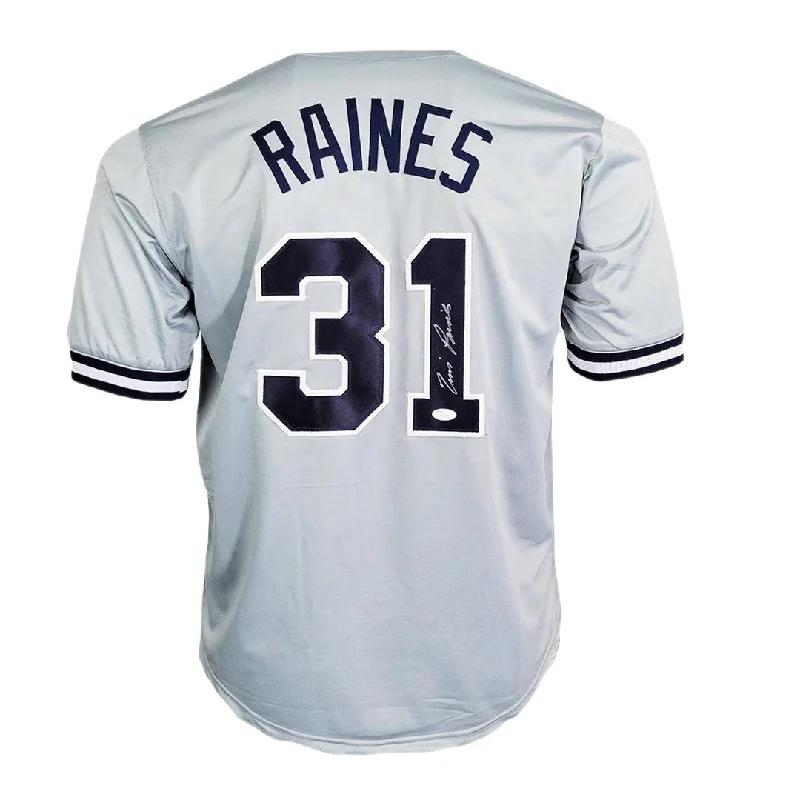 Tim Raines Signed New York Grey Baseball Jersey (JSA)