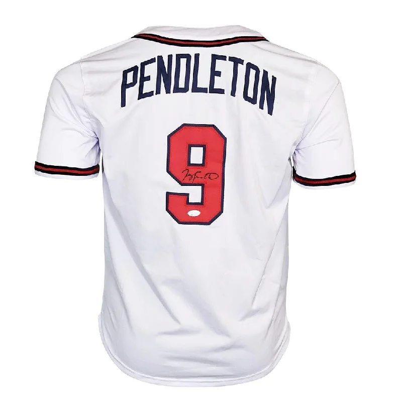 Terry Pendleton Signed Atlanta White Baseball Jersey (JSA)