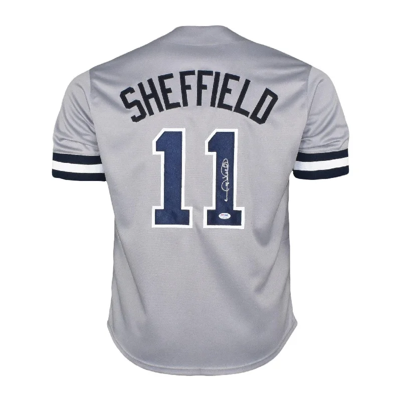 Gary Sheffield Signed New York Grey Jersey (JSA)