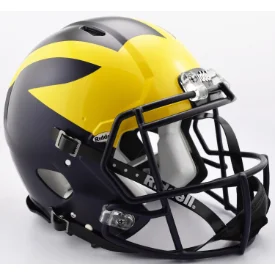 Michigan Wolverines Full Size Authentic Speed Football Helmet Painted Wings-NCAA