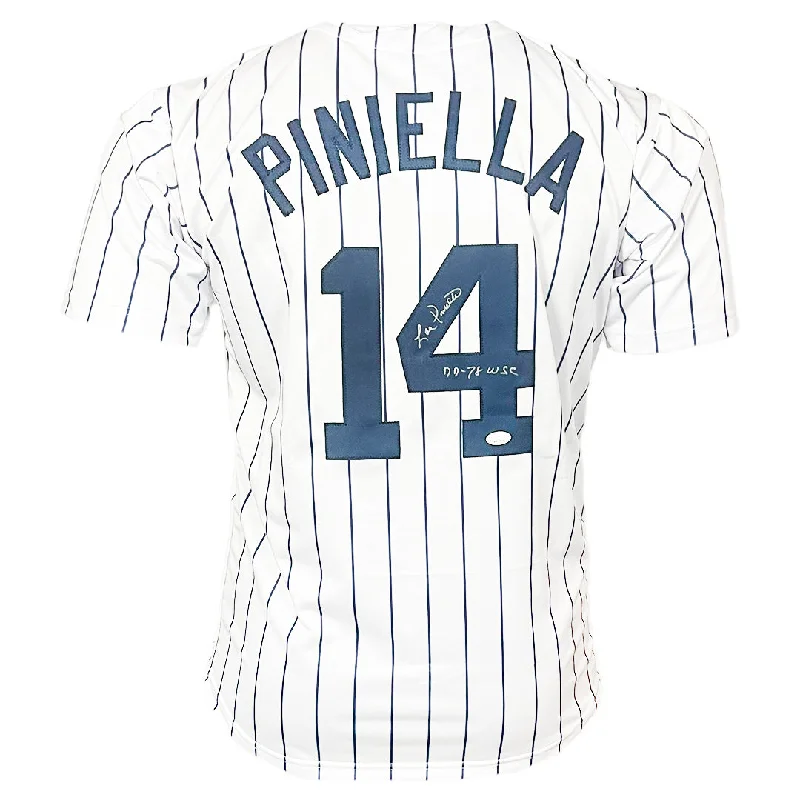 Lou Piniella Signed 77-78 WSC Inscription New York Pinstripe Baseball Jersey (JSA)