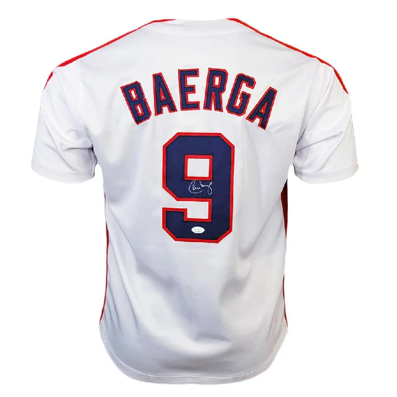 Carlos Baerga Signed Cleveland White Baseball Jersey (JSA)