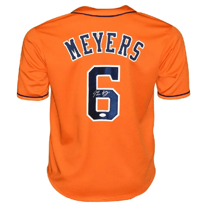 Jake Meyers Signed Houston Orange Baseball Jersey (JSA)