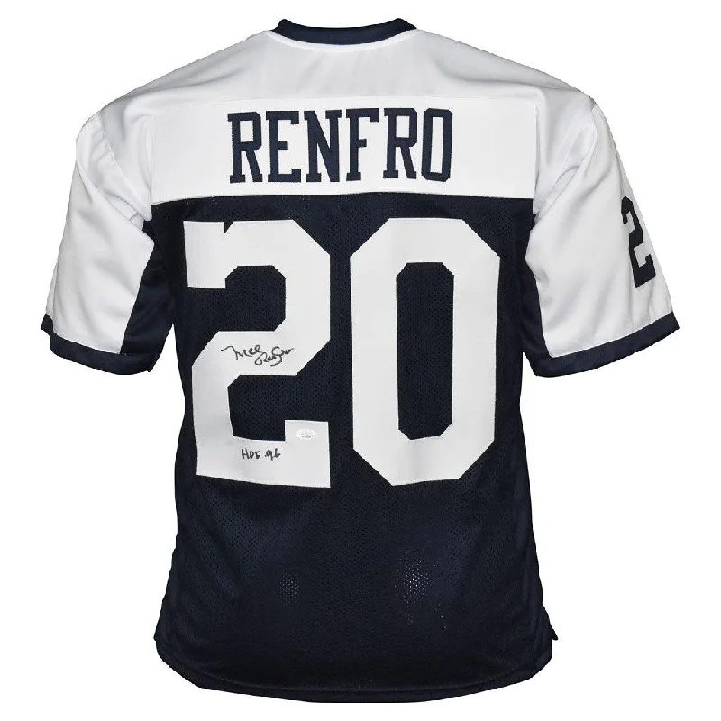 Mel Renfro Signed HOF 96 Inscription Dallas Pro Thanksgiving Football Jersey (JSA)