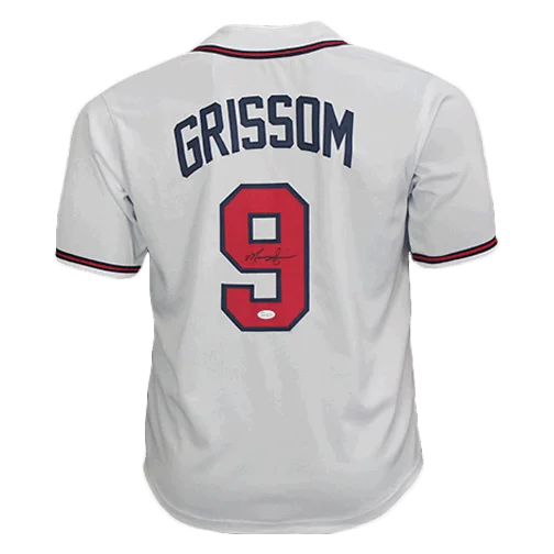 Marquis Grissom Autographed Atlanta White Throwback Baseball Jersey (JSA)