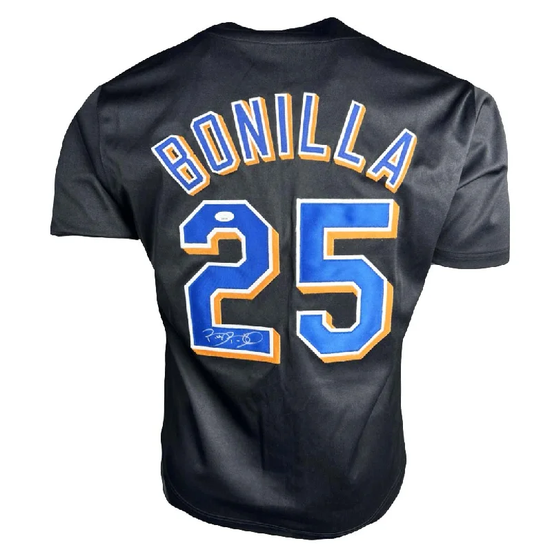 Bobby Bonilla Signed New York Black Baseball Jersey (Beckett)