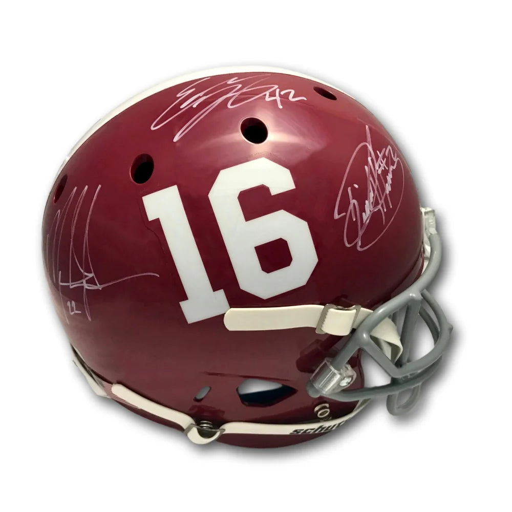 Ingram Henry Lacy Signed Alabama Rbs Helmet Fs Players COA Eddie Derrick Mark